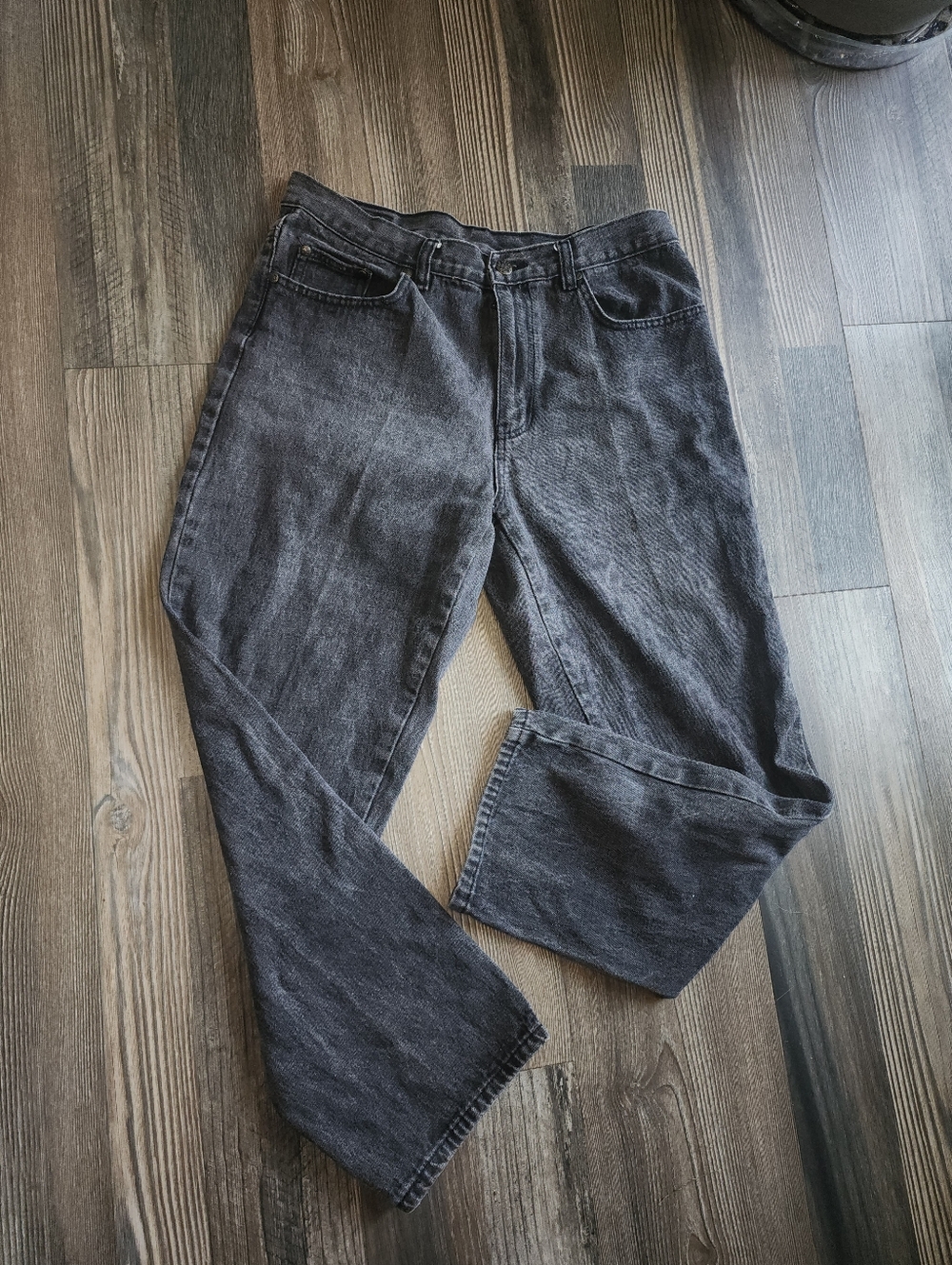 Womens Haband Black Faded Jeans Size 12 Jill Taylor 90s Retro Vintage